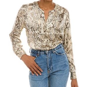 🟣 NWOT Rails Snakeskin Print Blouse